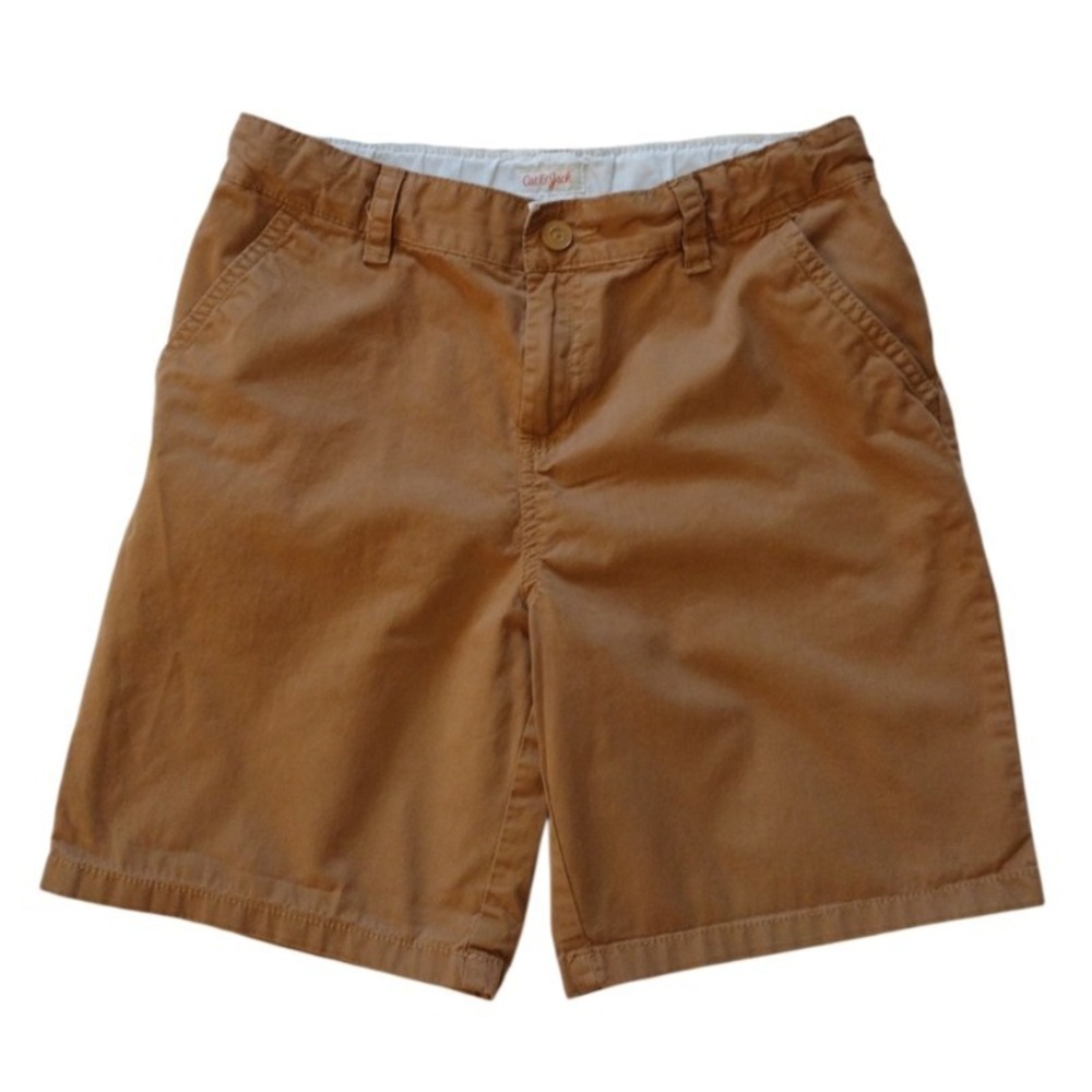 Cat & Jack‎ Shorts Boys Size 14 Brown Adjustable Waist Bermuda Casual School